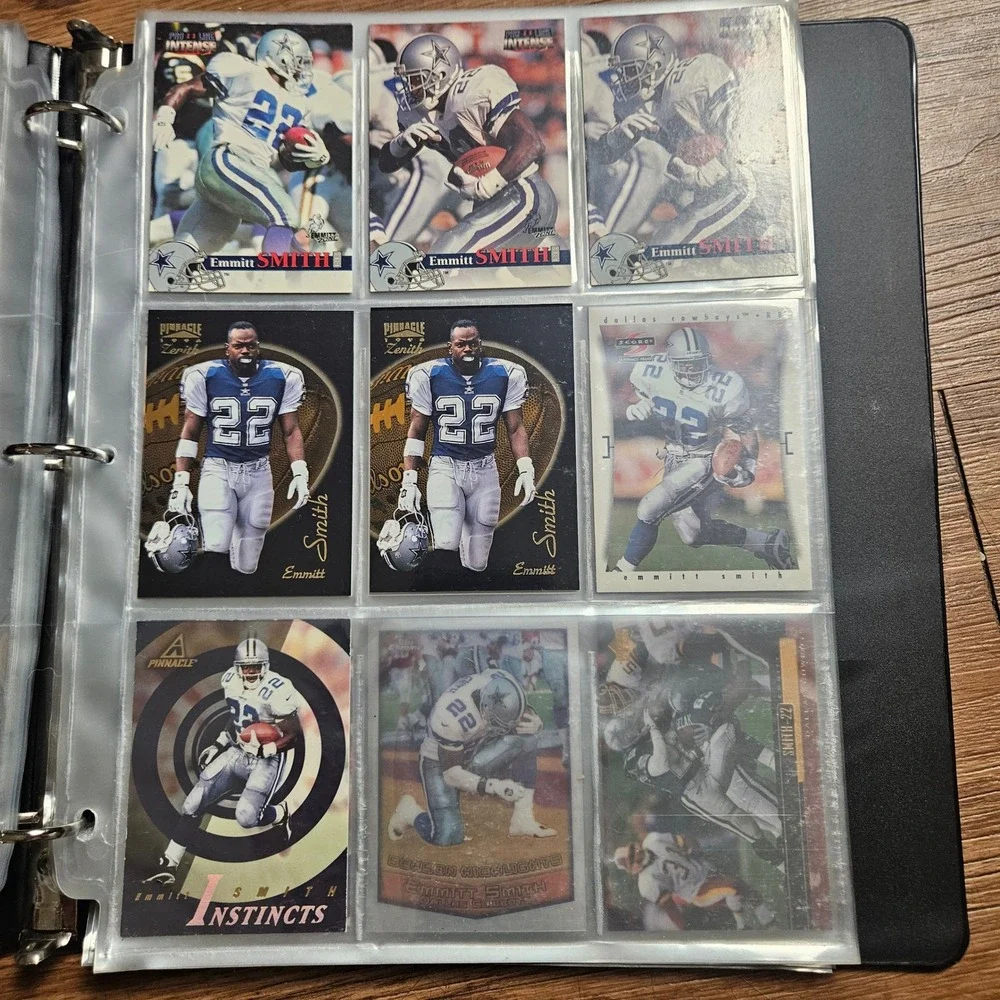 Lot of 124 Emmitt Smith Dallas Cowboys Cards Pro Fleer Score Upper Deck 90s